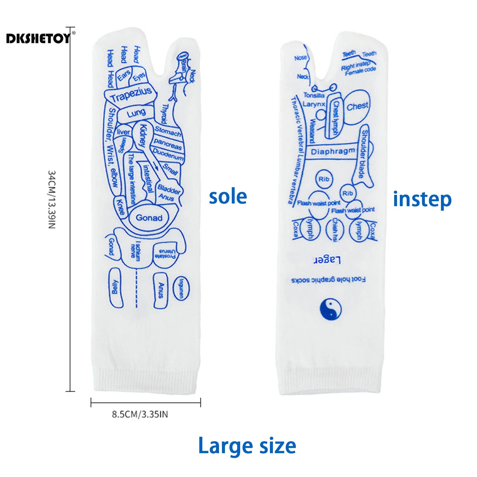 1 Set Foot Massage Acupuncture Point Socks Muscle Relaxation Massager Relieve Tired Feet Socks Reflexology Sock Foot Point Tool